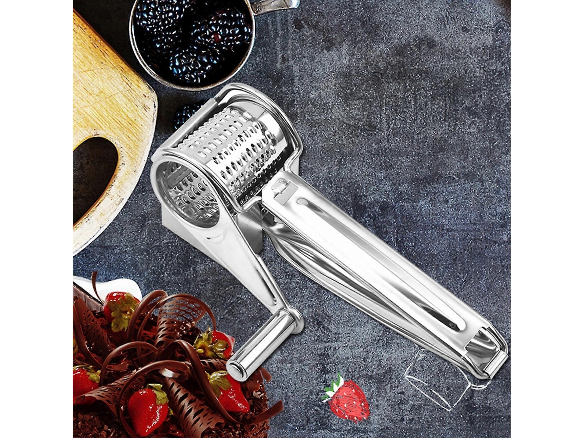 Ralador De Queijo Manual Com Lâminas Afiadas E Cabo Ergonômico Para Resultados Perfeitos, Fácil De Usar E Limpar, Cor Prata