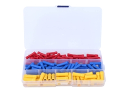 Kit com 120 terminais elétricos de crimpagem isolados com conector de cabo BHT/BNFY/BV1.25