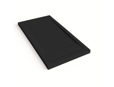 Base De Chuveiro Bidai Com Moldura 90x200 Cm Cor Preto Ral 9005 Grade Em Aço Ducha.es