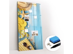 Quadro Magnético Colorido Acessórios De Praia Para A Sala De Estar Espelharte (60x120 Cm)