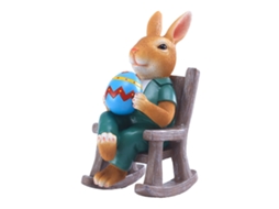 Primerox estátua de Coelho da Páscoa em Resina Decorativa Mesa Presente Ornamentos Festa Casa