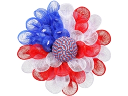 Coroa Patriótica Para Porta De Entrada, Decoração Comemorativa Do 4 De Julho.