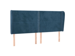 Headboard, Headboards Vidaxl Azul Veludo (163 X 23 X 118/128 Cm)