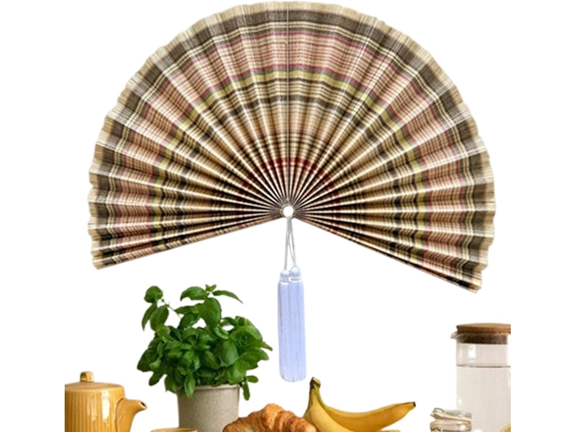 Decoração de parede com ventilador, ventilador de teto dobrável de 1 cm (40 polegadas), estilo boêmio.