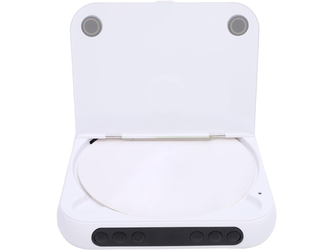 Leitor Cd Portátil De 5,3" Com Bateria De 2000mah, Recarregável Via Usb, Compátivel Com Fones De Ouvido