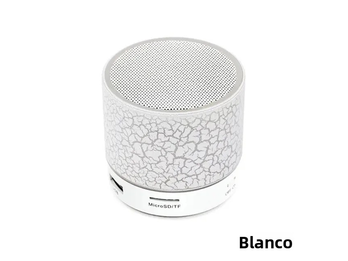 Mini Alto falante Bluetooth Sem Fio com Led Portátil MDUG (branco)