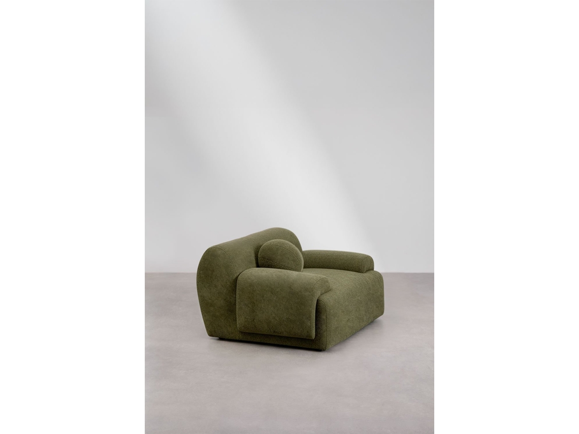 Sklum Poltrona Estofada Shirina 81 % Polipropileno , 19 % Poliéster                       Chenille Verde Exército