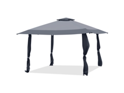 Tenda Dobrável COSTWAY com Toldo Impermeável e Proteção UV 3x6m Tecido Oxford Azul S/MARCA
