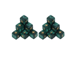 Conjunto de 20 Dados 16mm para Operações Matemáticas com Sinais de Mais e Menos | S/MARCA