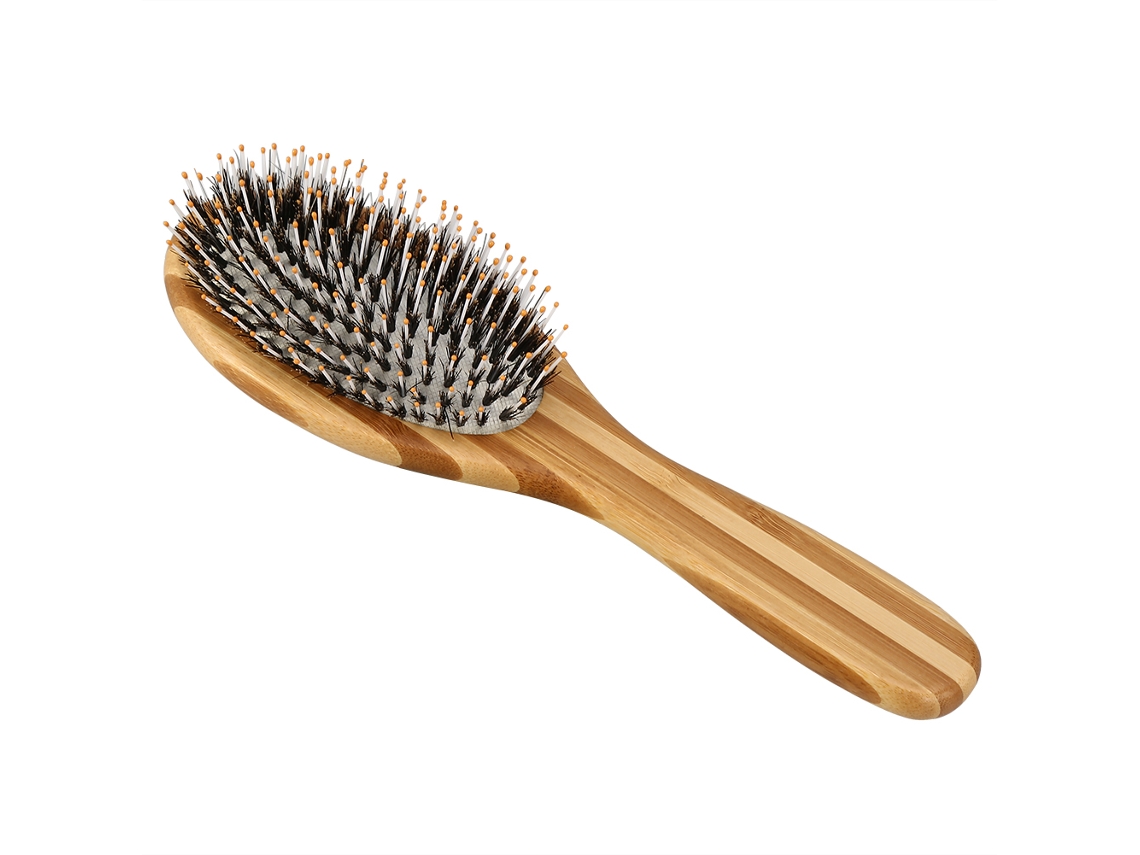 Pente De Cabelo De Bambu (antiestático, Massagem Com Almofada De Ar) + Eoocoo