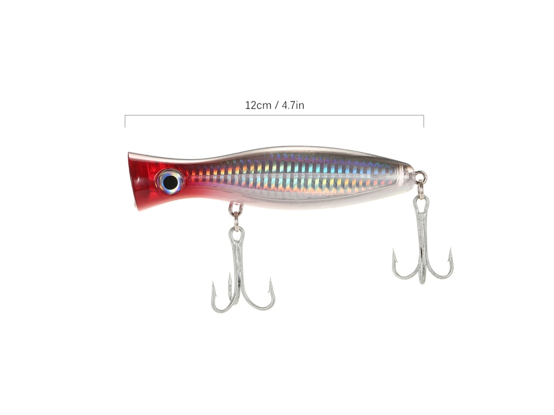 Isca Artificial Popper 12cm 45g para Pesca Salgada e Doce