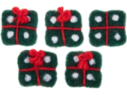 De Presente Com Pingentes Para Pendurar, Feita De Feltro De Lã Vermelho, Para Decoração De Natal, Árvore De Natal E Gokoco