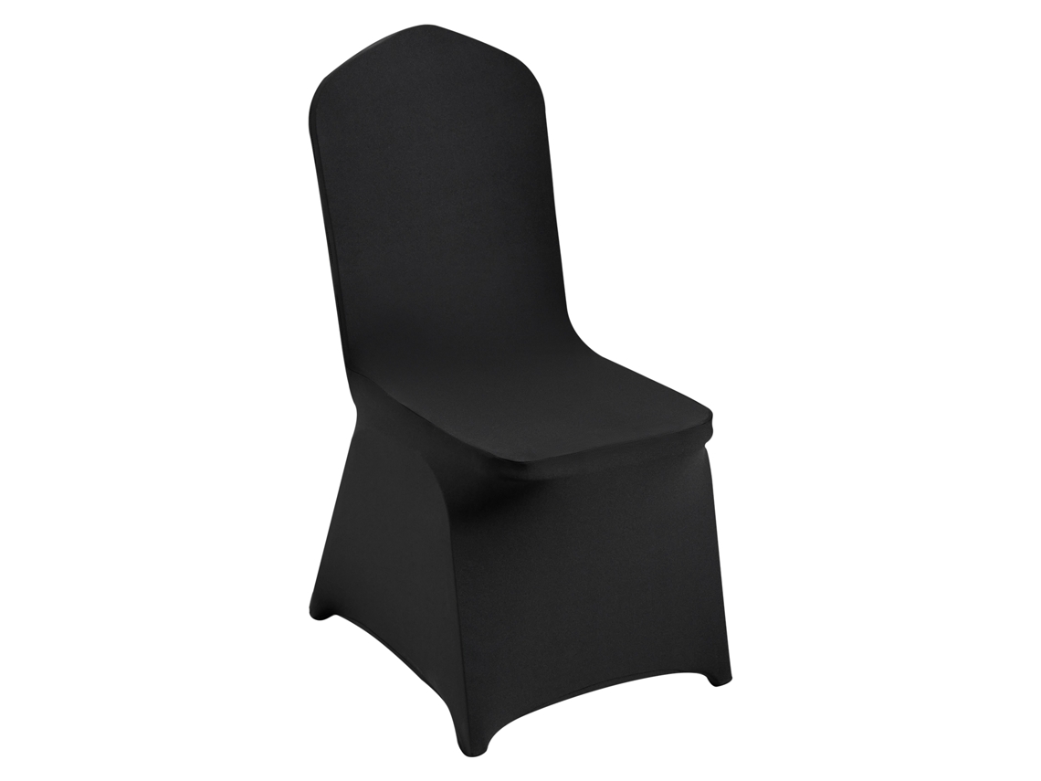 VEVOR 50 Pcs Capas de Cadeira Dobráveis de Spandex Elástico Preto para Jantar de Festa de Casamento
