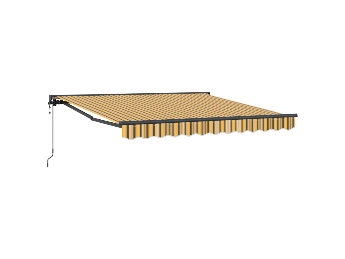 Conjunto 1 Toldo Retrátil Vidaxl Amarelo Alumínio (350 X 250 Cm)