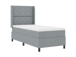 Conjunto 1 Cama Box Vidaxl Cinzento-claro Tecido (100 X 200 Cm)