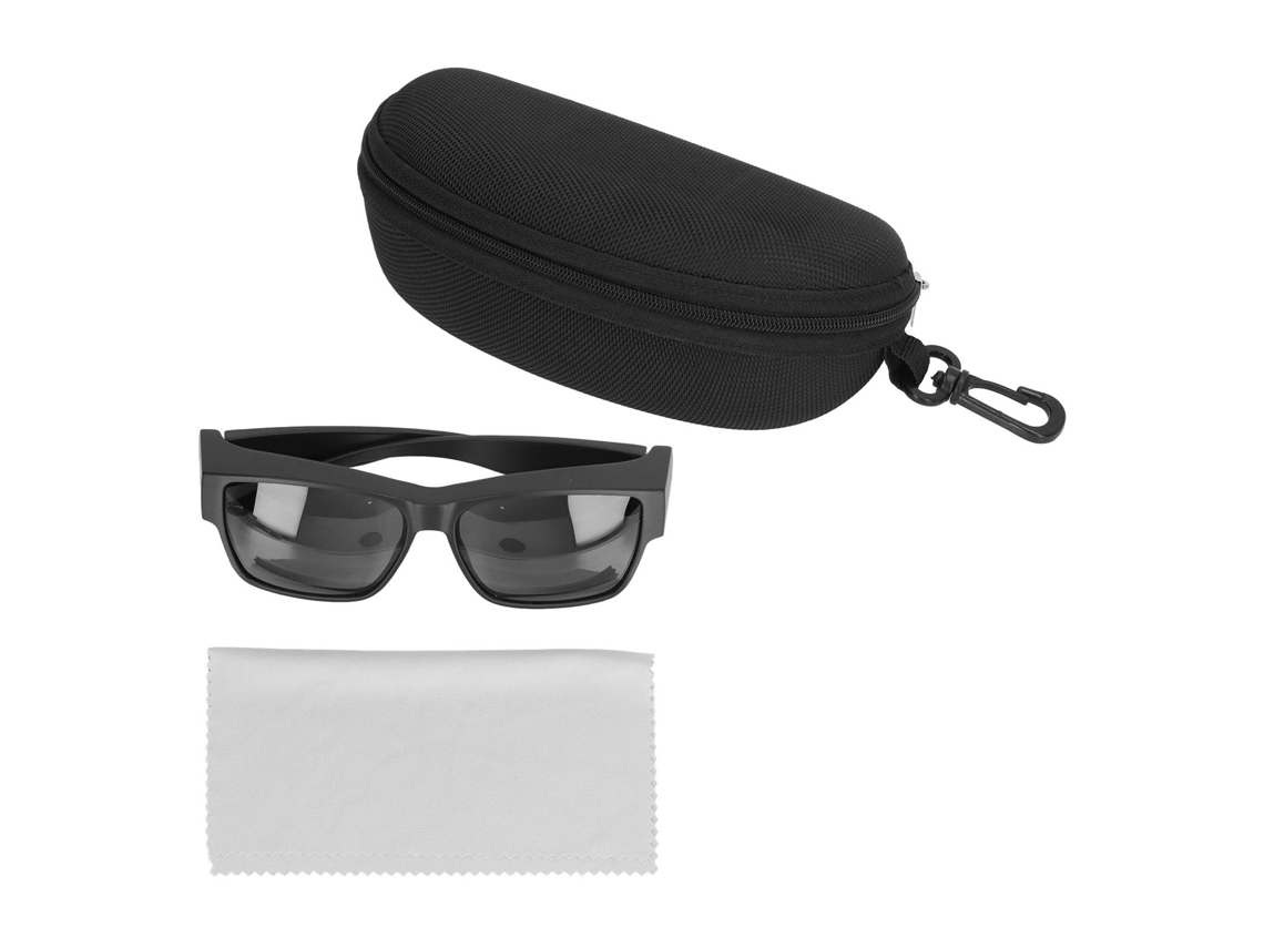 Óculos de Sol Oversized com Proteção UV e Caixa de Armazenamento Preto com S/MARCA