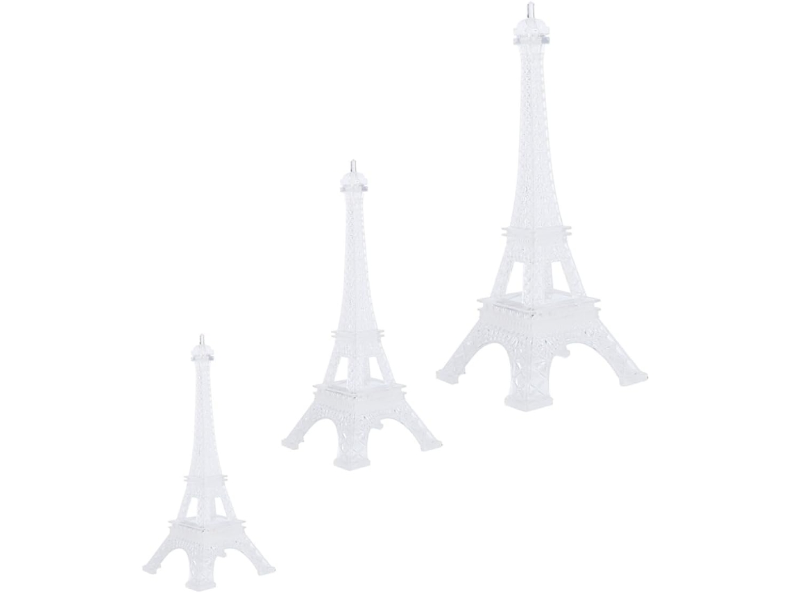 Luminária Noturna Torre Eiffel De Led Em 3 Peças, Feita De Plástico.
