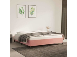 Vidaxl Estrutura De Cama 180x200 Cm Veludo Rosa