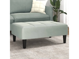Vidaxl Apoio De Pés 77x55x31 Cm Veludo Cinzento-claro