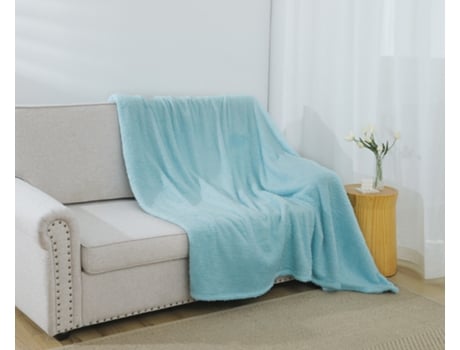 Cobertor de Algodão Ultra Suave Azul Turquesa 220*240Cm-BOD HOME