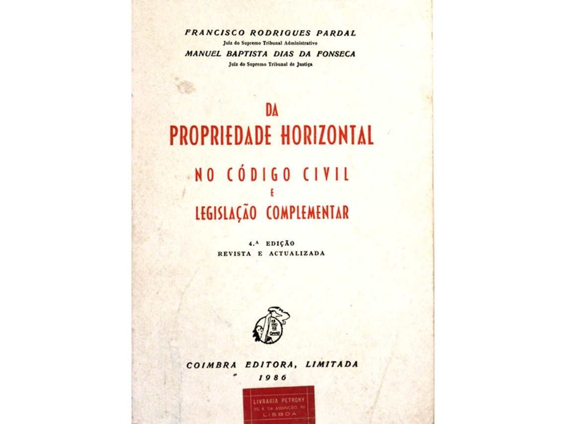 Livro Da Propriedade Horizontal No Código Civil E Legislação Complementar (Português)