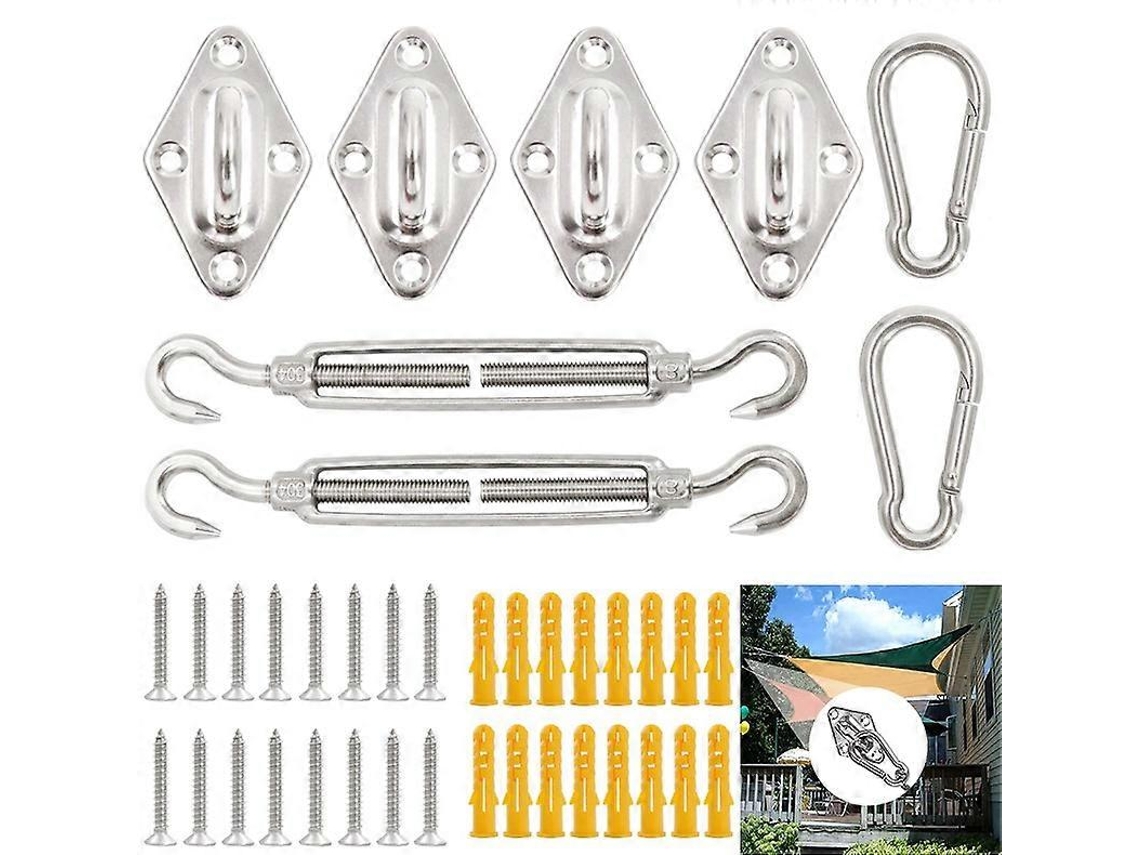 Kit de fixação para toldo 40 peças aço inoxidável S/MARCA