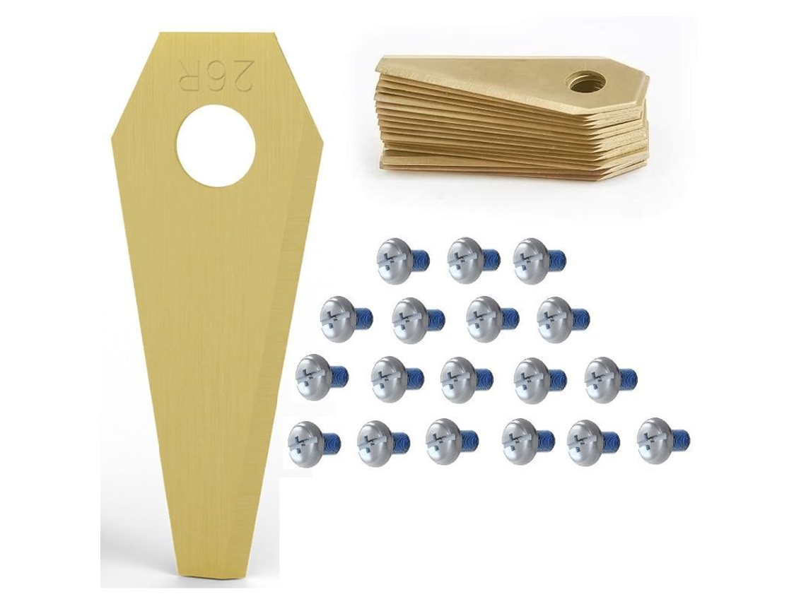 2026 18 Láminas de Repuesto para Cortacésped Robot Bosch Indego + 18 Tornillos, Acero Inoxidable Titanio