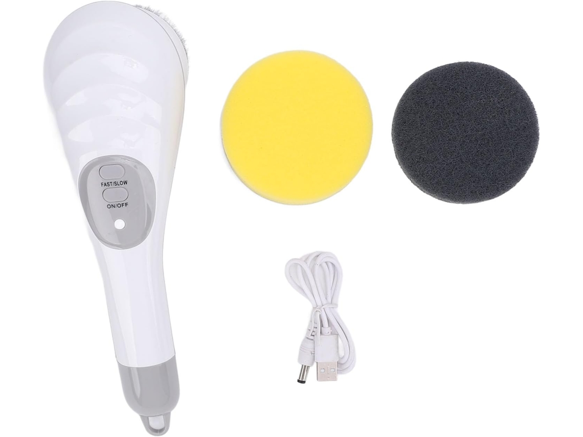 Escova De Limpeza Sem Fio Para Cozinha E Banheiro, Com 2 Acessórios E Esfregão Elétrico Para Cozinha