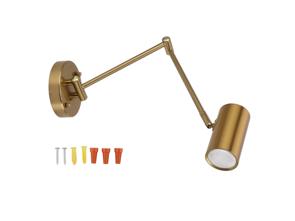 Lâmpada de Parede com Braço Articulado Led E27, 3000k, Luz Quente, Ajustável, para Quarto, Sala, 85 265v