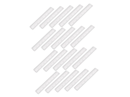 Conjunto De 40 Réguas De Plástico Transparente De 20 Cm, Resistentes A