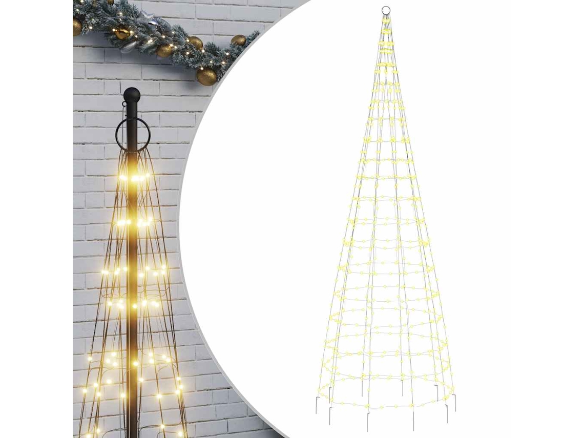 Conjunto 1 Árvore De Natal Led Vidaxl Branco