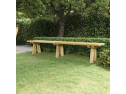 Vidaxl Banco De Jardim 220 Cm Madeira De Pinho Maciça Impregnada