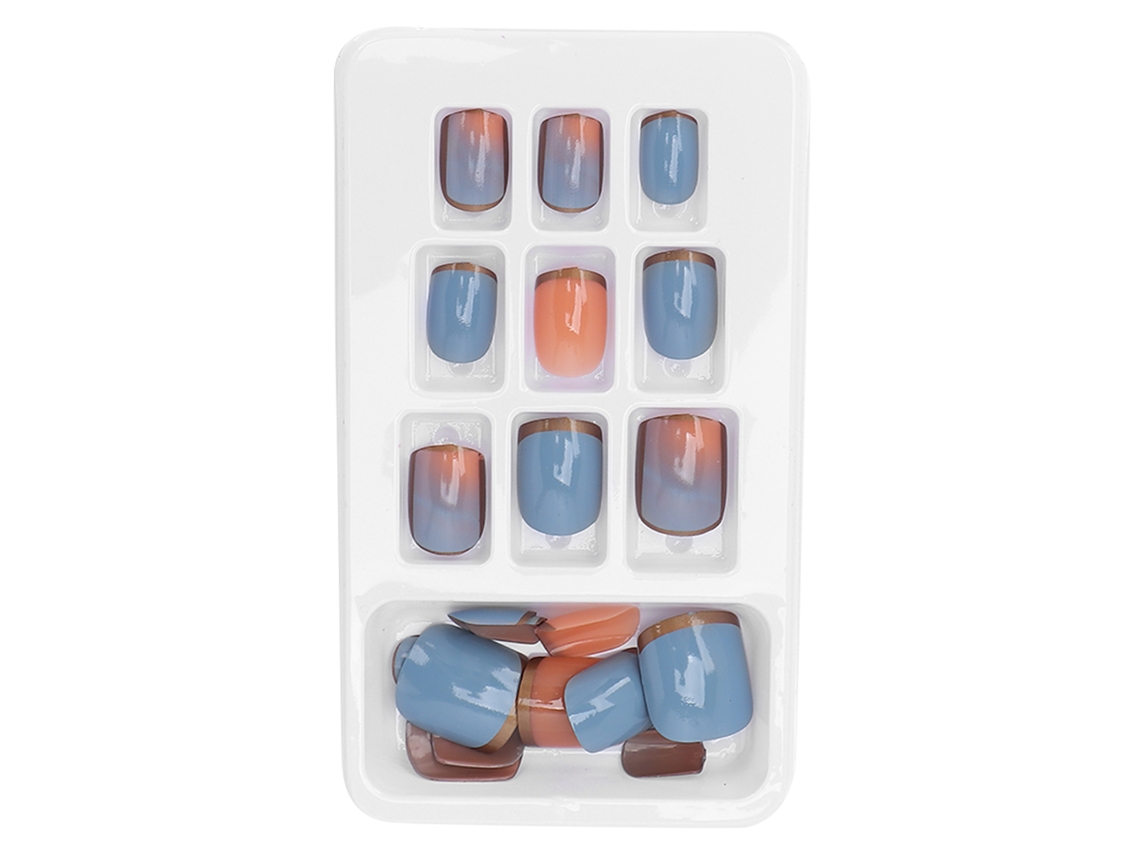 24pcs Unhas Falsas De Capa Completa Prensáveis Dicas De Unhas De Caixa Para Mulheres Tamanhos 12 Diferentes