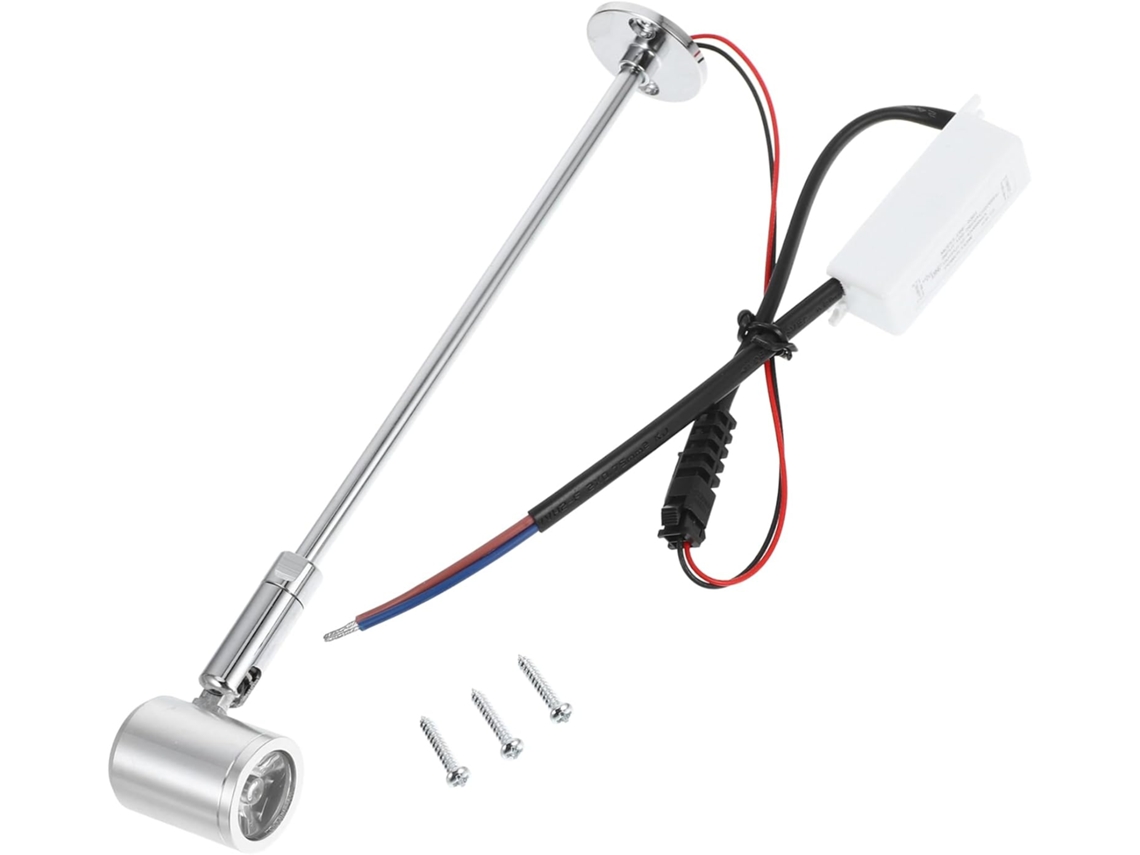 Refletor Led de Chão para Vitrines de Joias, Cabeça Ajustável, Alumínio Prateado, Iluminação SFUSHOS