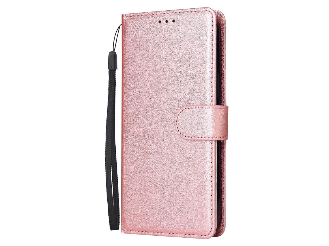 Capa Para Iphone 17 Air Em Couro Rosa Dourado Com Moldura Tripla Para Fotos E Compartimento Para Cartões.
