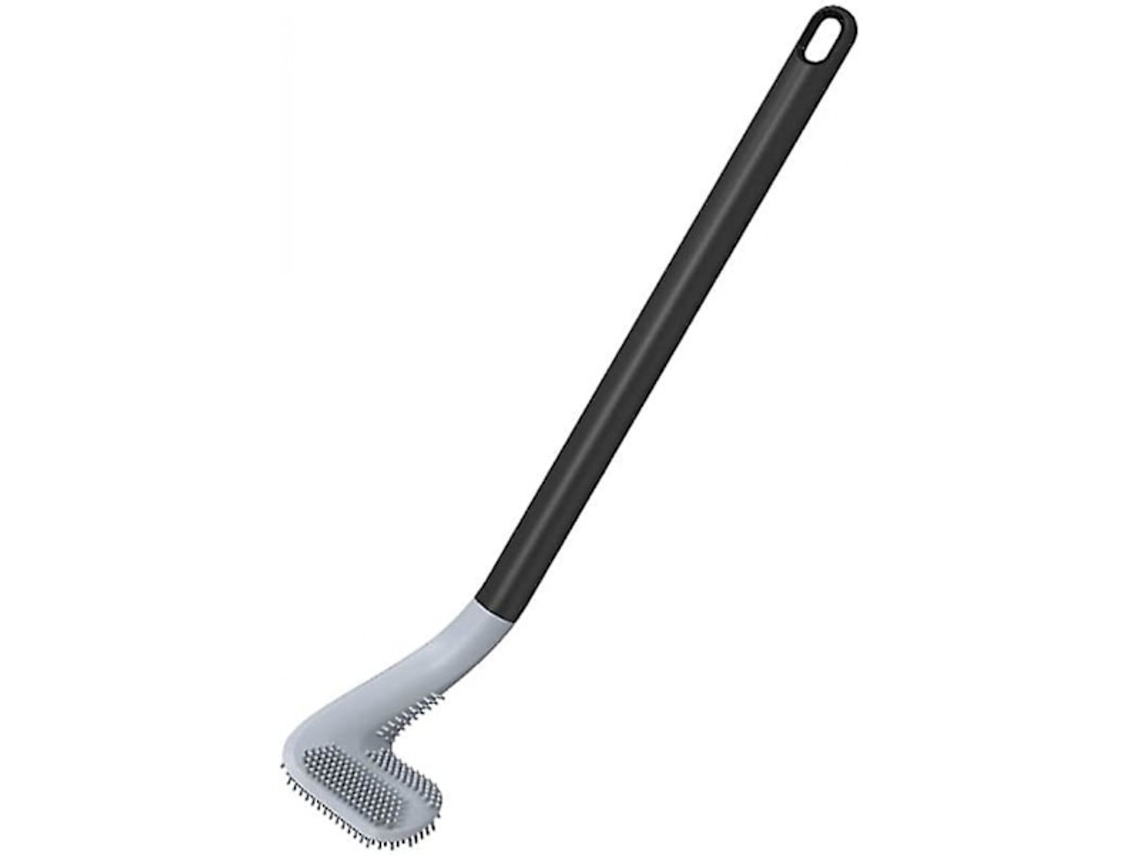 Escova Sanitária AQUAFORGE com cabo longo de silicone, fixada na parede