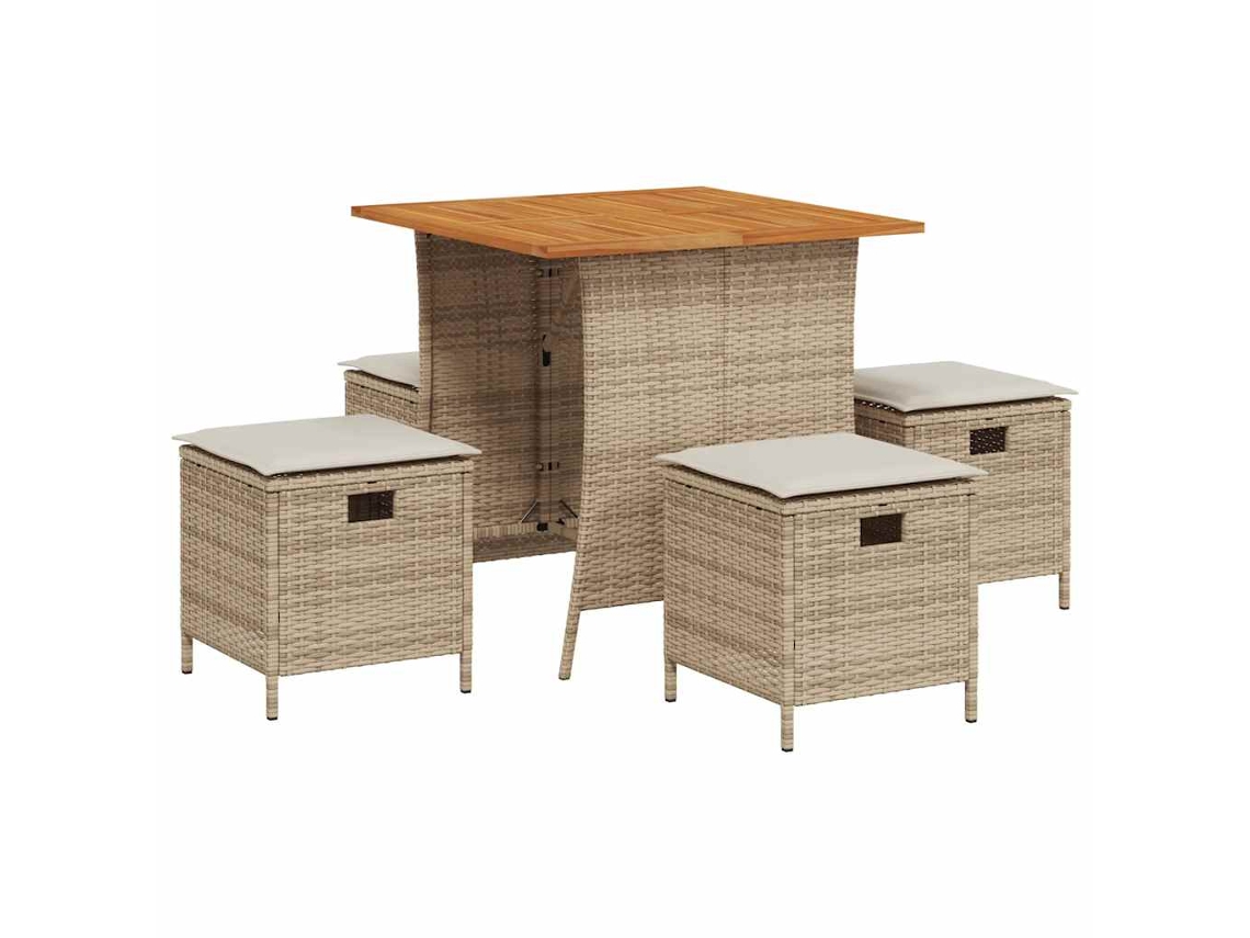 Garden Dining Set, Garden Dining Sets Vidaxl Bege Rattan / Vime (n/a)