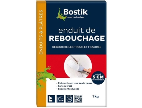 Revestimento De Enchimento Bostik Pó 1 Kg Preenche Buracos E Fissuras Até 5cm