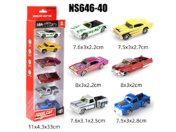 Miniaturas de Carros Deslizantes em Escala 1/64, Brinquedos Infantis MDUG (6 Carros)