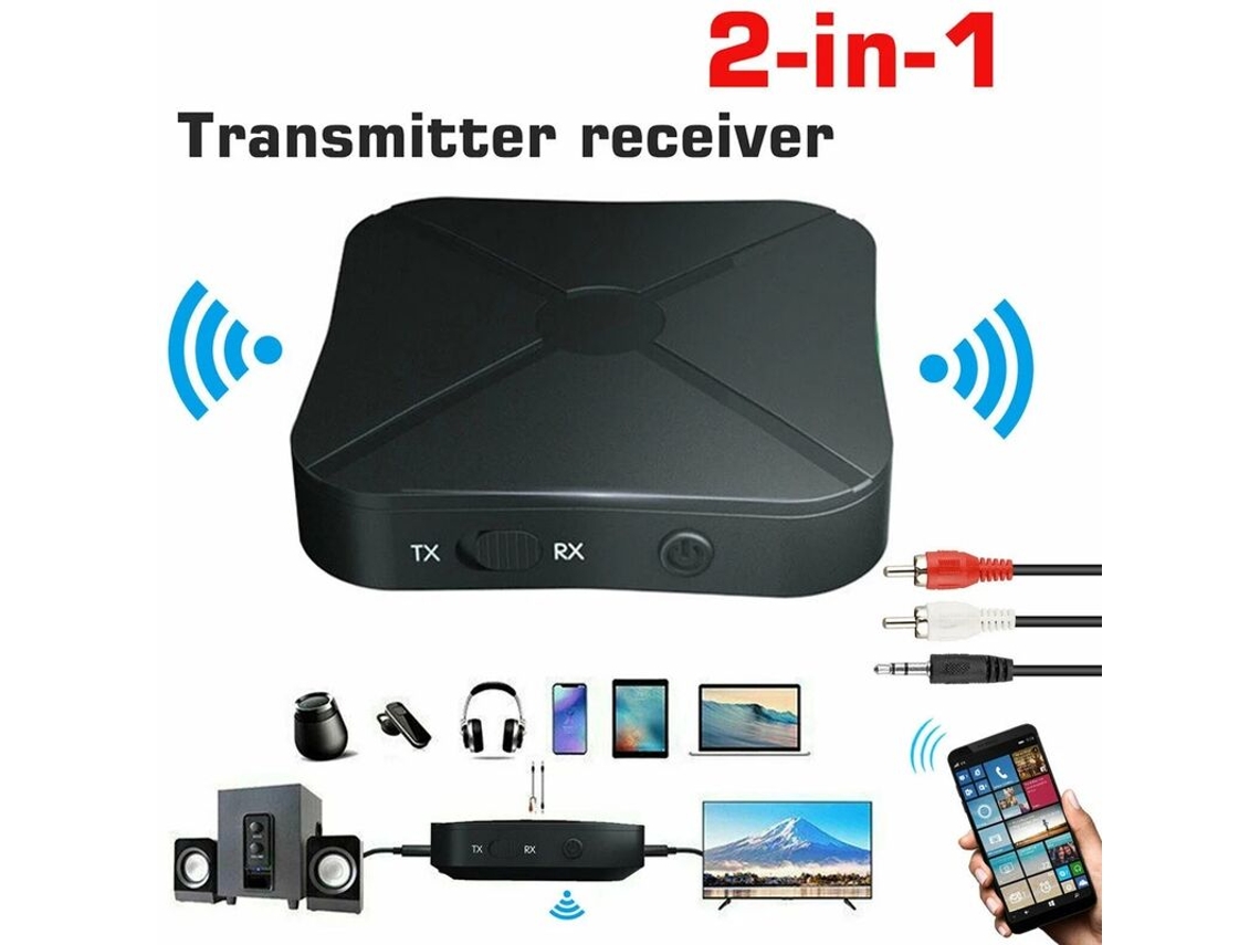 Transmissor E Receptor Bluetooth, Conversor De Áudio Sem Fio Bluetooth 5.0, Adaptador De Áudio Sem Fio 2 Em 1 Para Carro Com Chamadas Em Modo Mãos-liv
