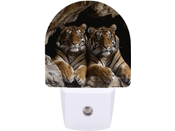Luz Noturna Led Com Sensor Quarto, Banheiro, Corredor, Design Tigre Em Caverna, Quartos Ideais