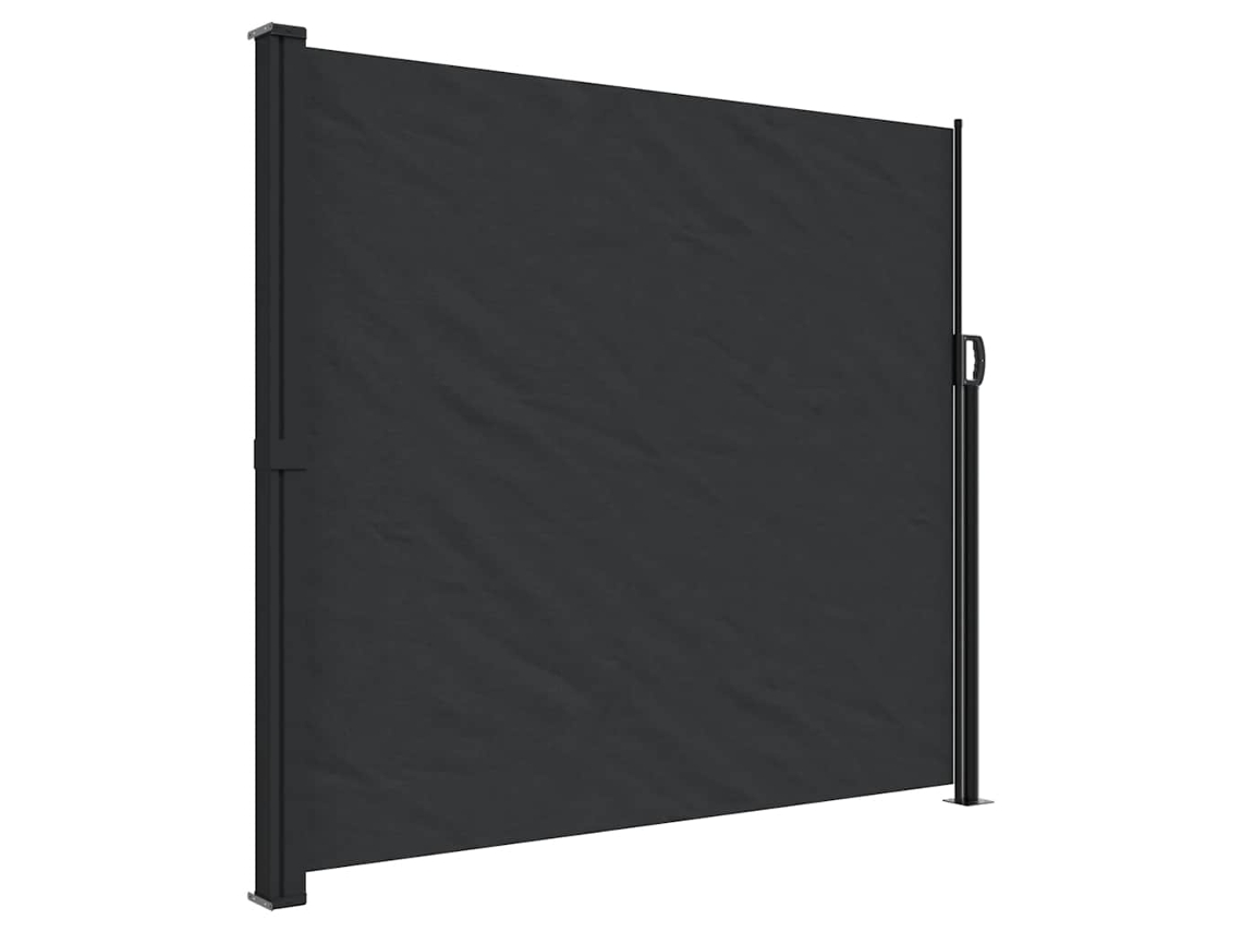 Retractable Side Awning, Retractable Side Awnings Vidaxl Preto Poliéster (180 X 600 Cm)