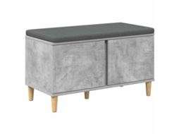 Banco de entrada com almofada e suporte Cinzento 60x38x46 cm MAISON EXCLUSIVE