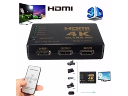 3D 4K 5 portas HDMI Switch Switch Divisor Hub Pr DVD HDTV 1080P