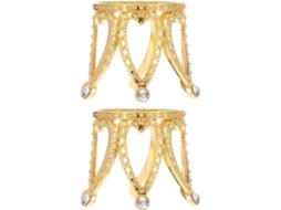 Suporte Para Bolas De Cristal Homoyoyo Em Liga Zinco Dourado, Base Decorativa Pequena Para Bolas De 4-5cm, Conjunto De 2 Peças