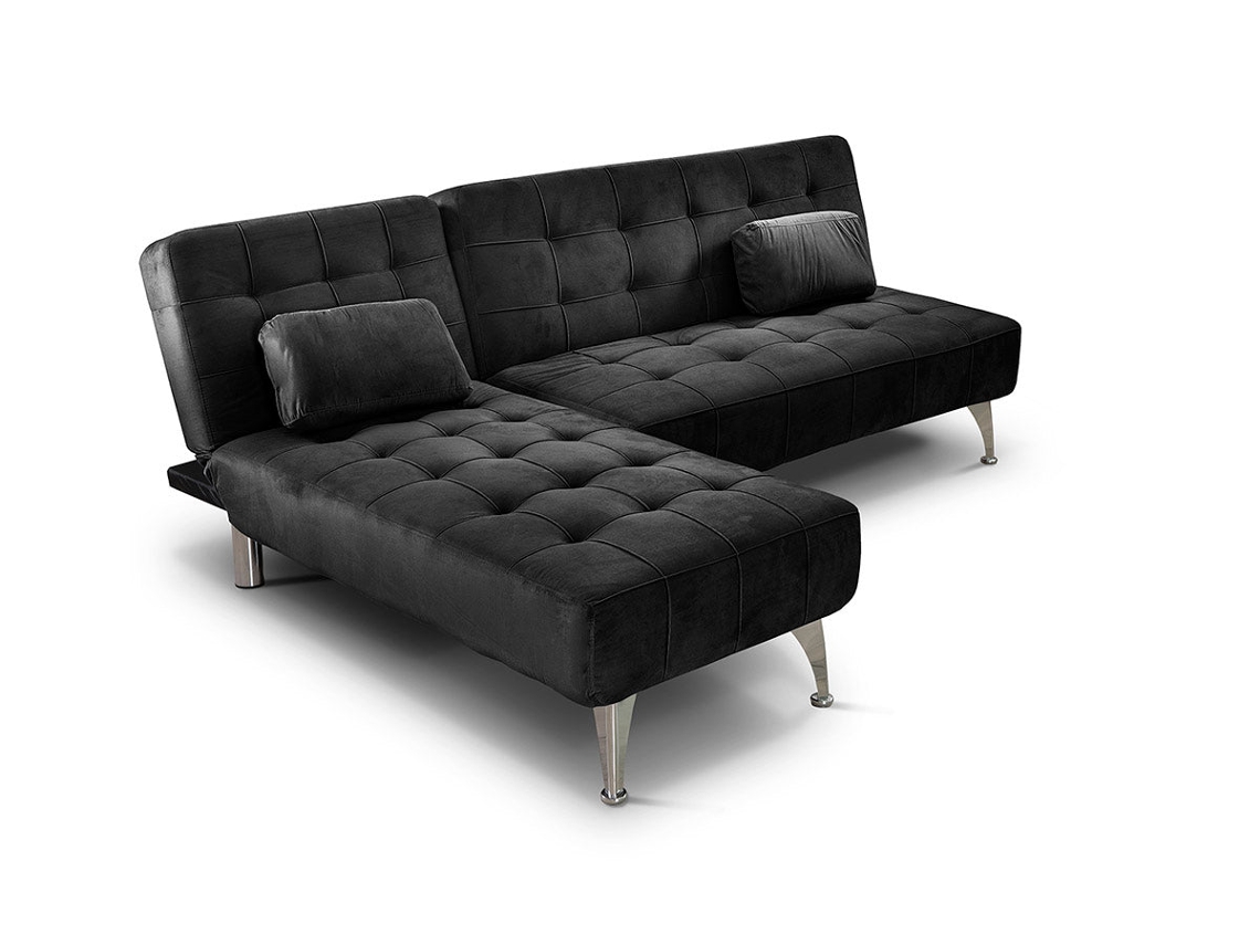 Sofá-Cama Chaise Longue Xs 198Cm Preto