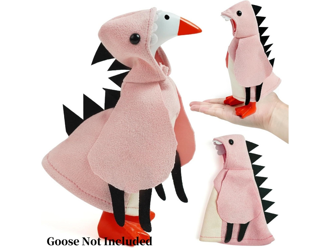 Laxiscreed Vestuário De Natal Para Pássaros De 7 Polegadas Com Chapéu E Fantasia De Dinossauro Rosa