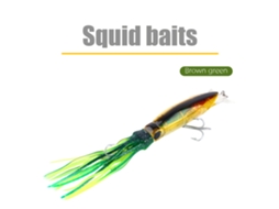 Isca de Pesca Lula 24cm/40g Marrom Verde