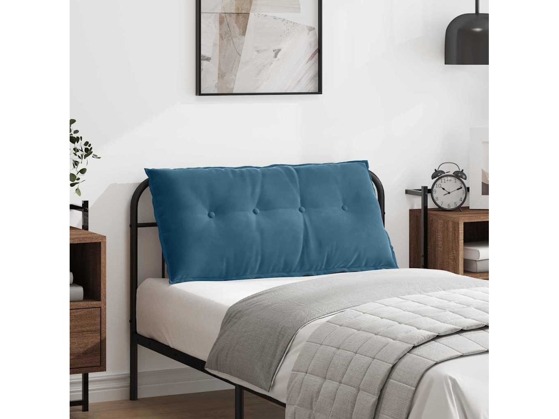 Vidaxl Travesseiro Para Costas Azul 100 X 50 Cm