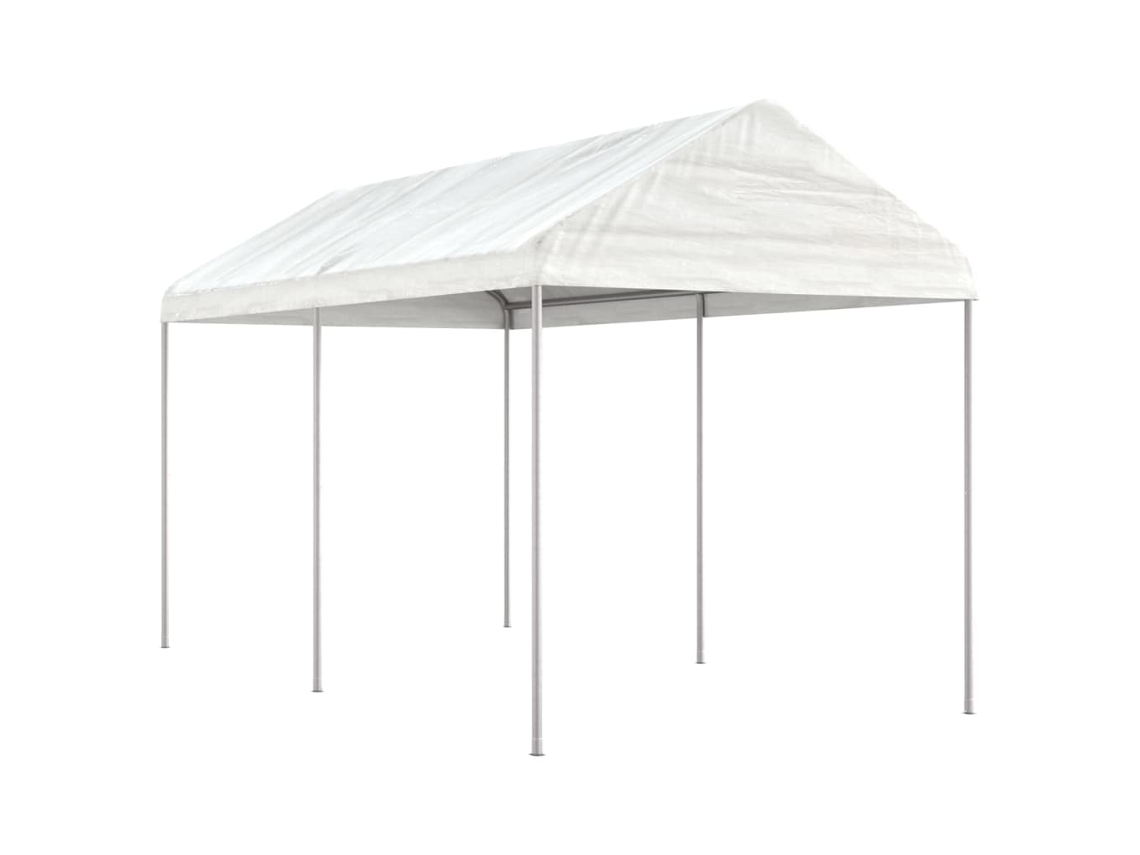 Vidaxl Gazebo Com Telhado 4,46x2,28x2,69 M Polietileno Branco